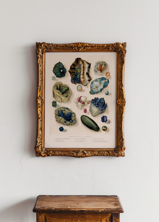 Geology: Various Crystalline Substances— Digital Art Print