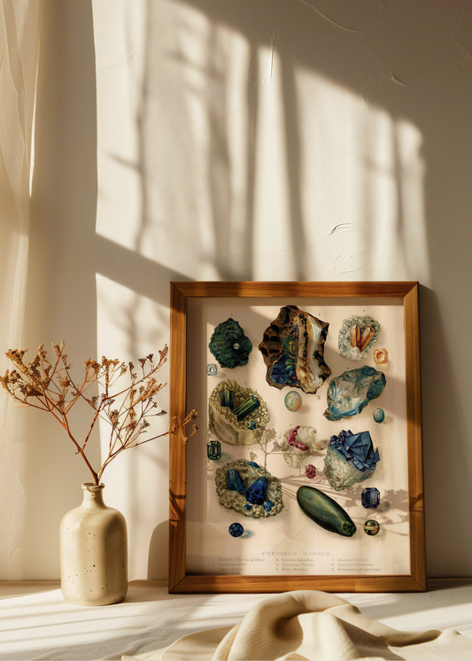 Geology: Various Crystalline Substances— Digital Art Print