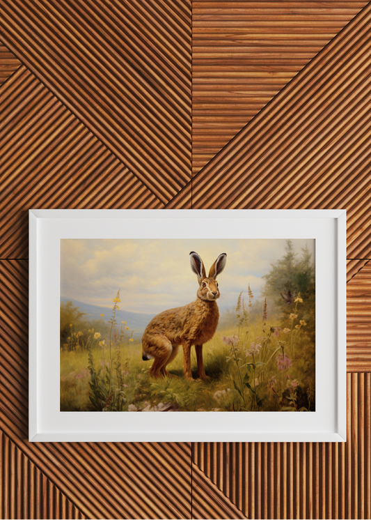 Wildflower Hare— Digital Art Print