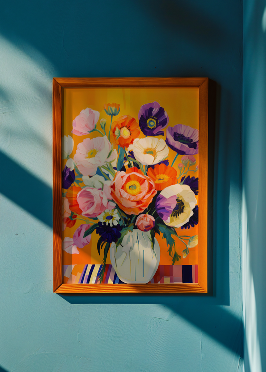Golden Hour Petals— Digital Art Print