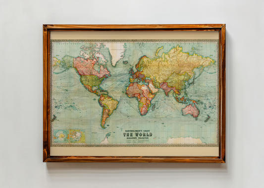 Bartholomew’s Chart of the World on Mercator’s Projection— Digital Art Print
