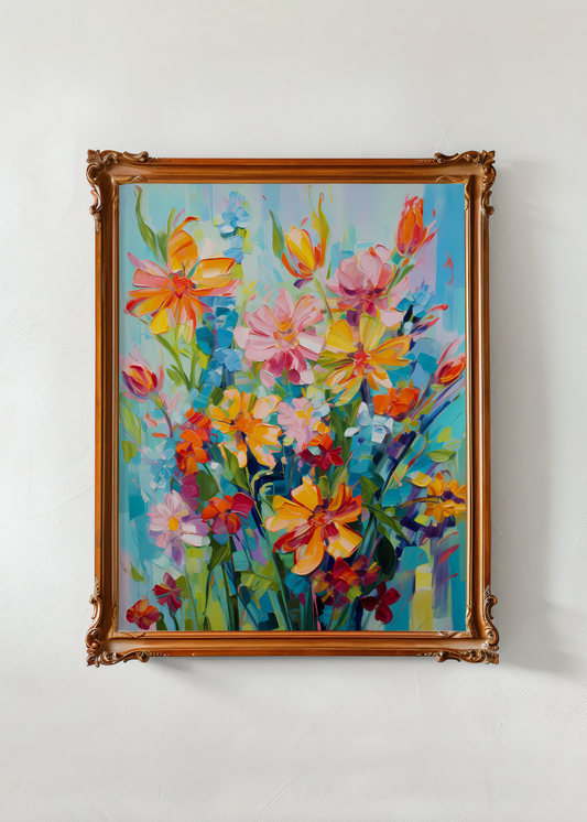 Golden Hour Garden— Digital Art Print