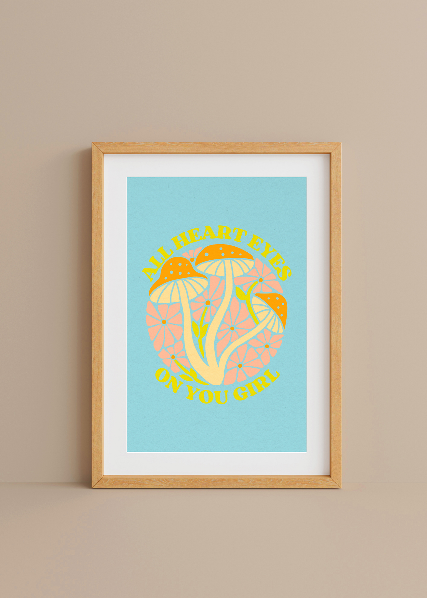 All Heart Eyes on You, Blue— Digital Art Print
