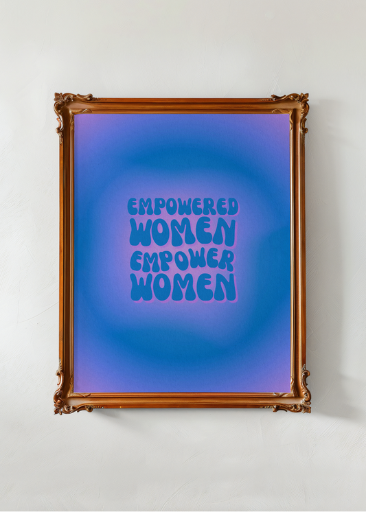 Empowered Women, Blue—Digital Art Print