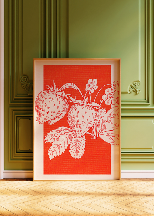 Strawberry— Digital Art Print