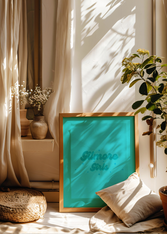 Gilmore Girls, Teal— Digital Art Print
