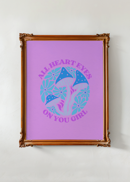 All Heart Eyes on You, Purple— Digital Art Print