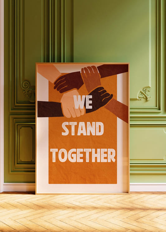 Stand Together, Brown— Digital Art Print