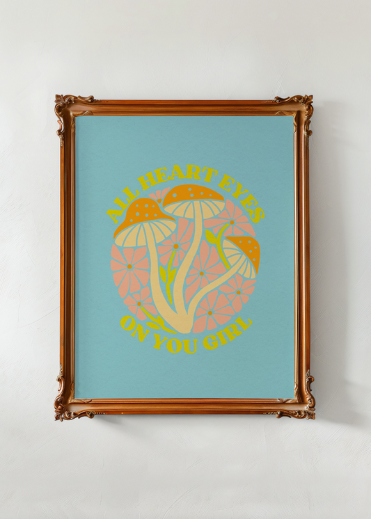 All Heart Eyes on You, Blue— Digital Art Print