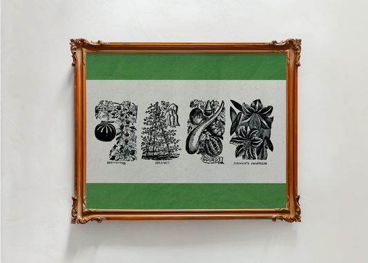 Vintage Plant and Veggie Illustration— Digital Art Print