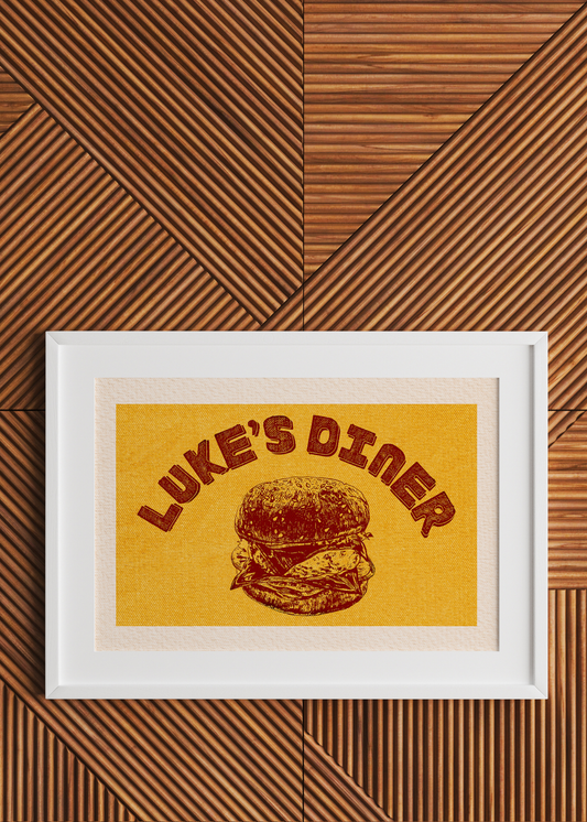 Luke's Diner, Red— Digital Art Print