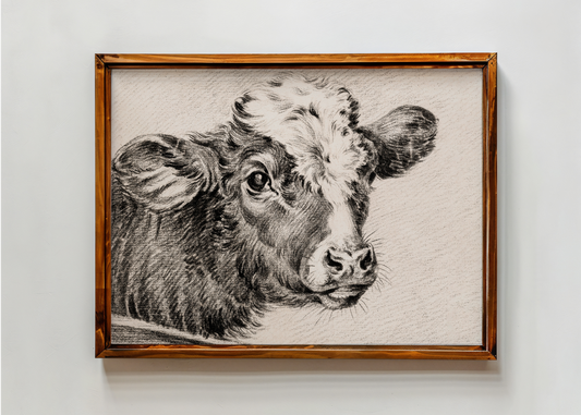 Cow's Head— Digital Art Print