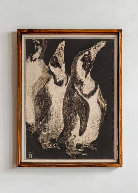 Three Penguins— Digital Art Print