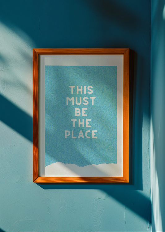 This Must Be the Place, Light Blue— Digital Art Print