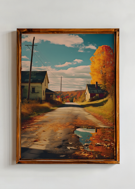 Autumn Road Echo— Digital Art Print