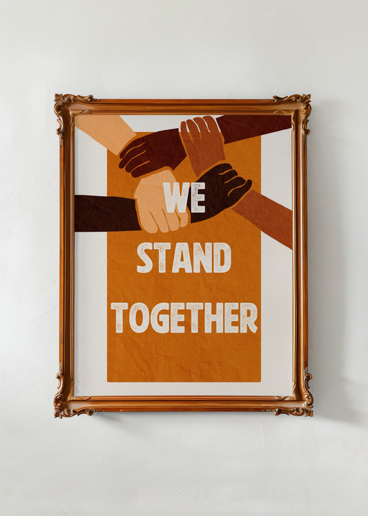 Stand Together, Brown— Digital Art Print