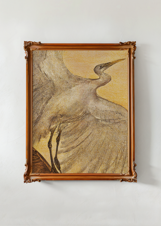 Egret— Digital Art Print