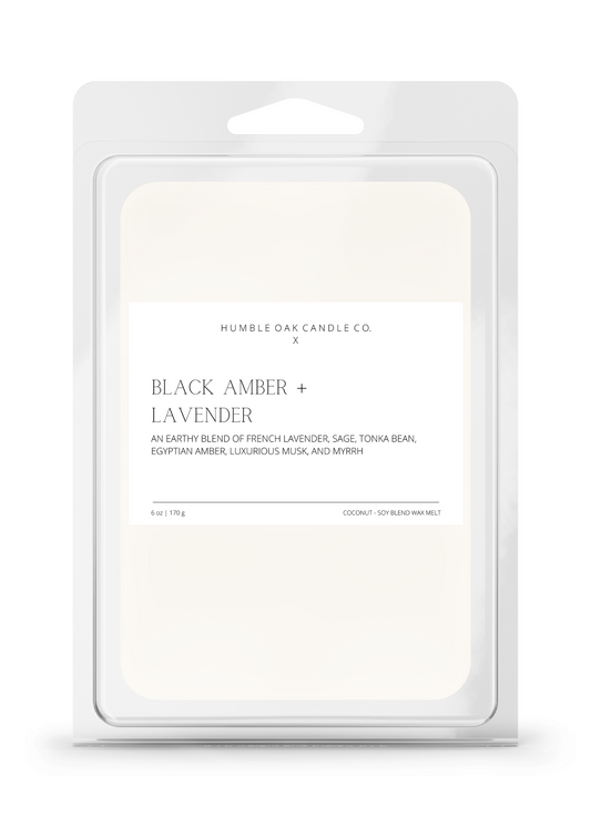 Black Amber + Lavender— Wax Melt